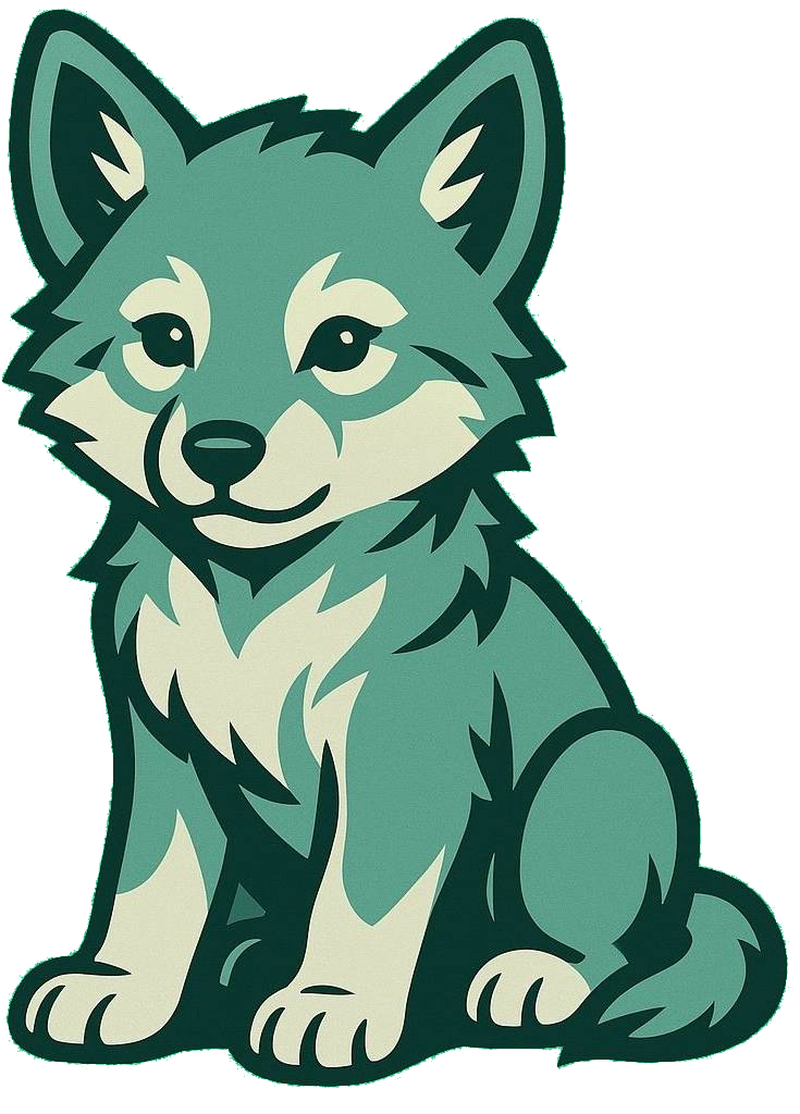 Wolf cub no background